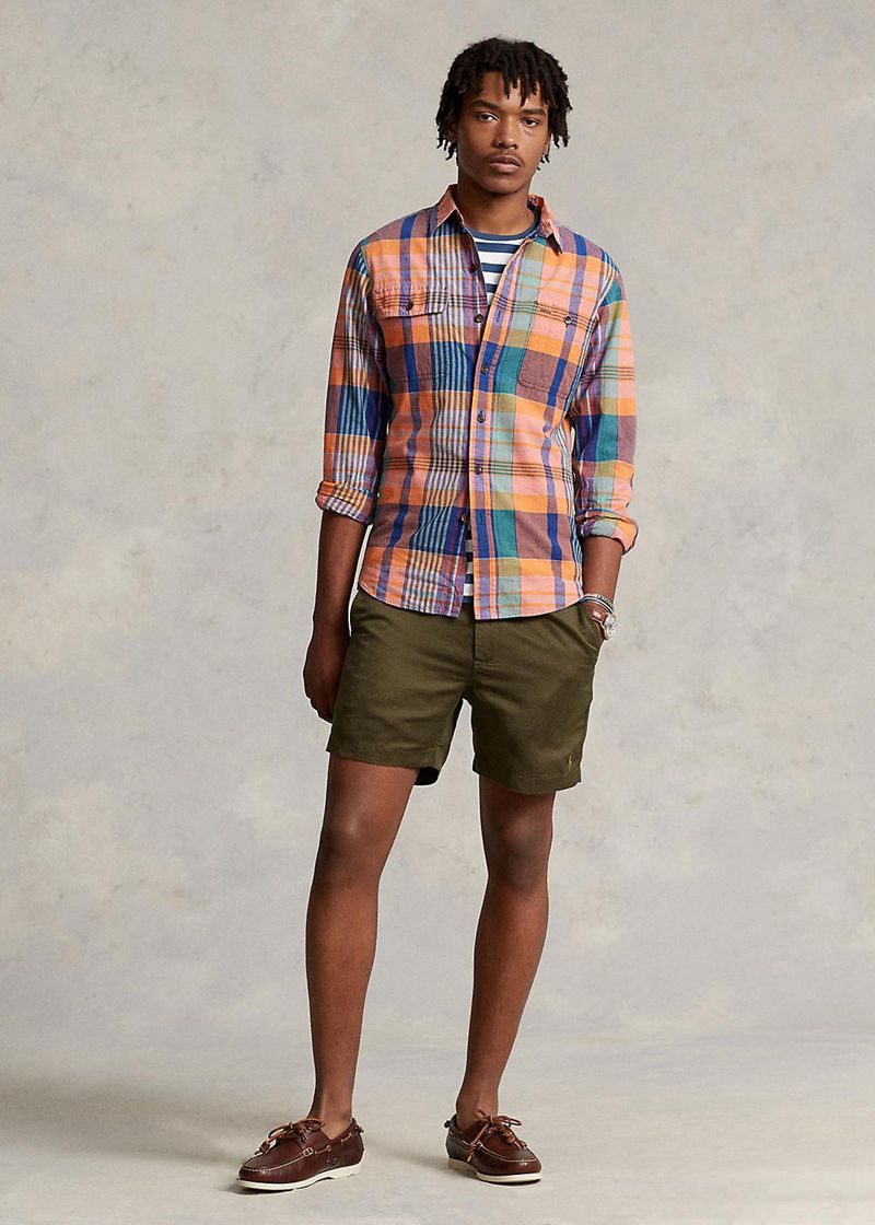 ポロ ラルフ ローレン ショーツ メンズ オリーブ 15.2 Cm Polo Prepster リネン-blend QELXT6735